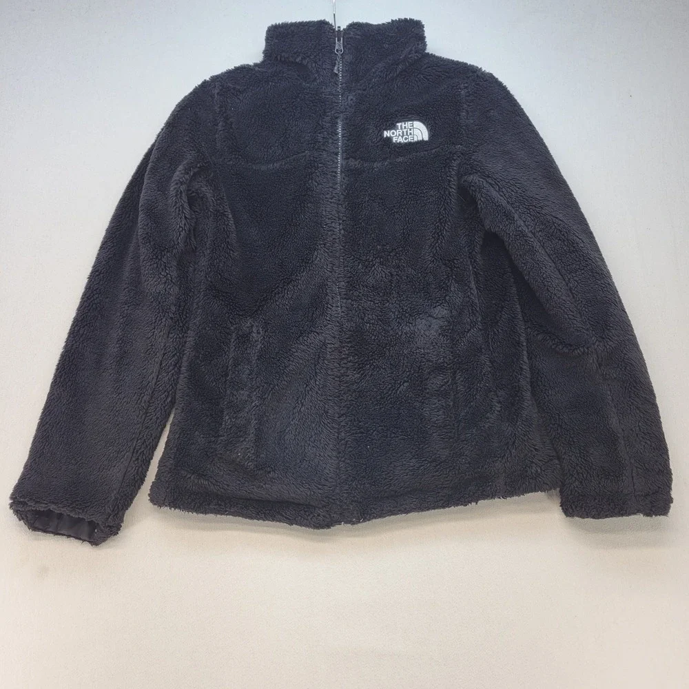 The North Face Reversible Jacket Womens XS Black Mossbud Fleece Puffer NF0A4R3E - Picture 2 of 11